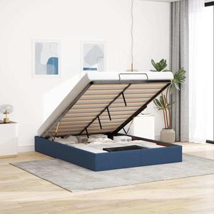 vidaXL - Bedframe - zonder - matrasx200 - cm - stof - blauw