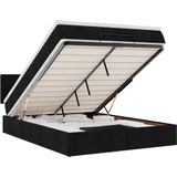 vidaXL - Bed - met - matras - 140x200 - cm - stof - zwart