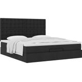 Vidaxl - Ottoman-Bett mit Matratze Schwarz 160x200 cm Stoff