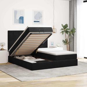 Boxspring zonder matras fluweel zwart 90x210 cm kopen
