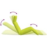 vidaXL - Ligstoel - inklapbaar - 175x54x8,5 - cm - oxford - stof - heldergroen