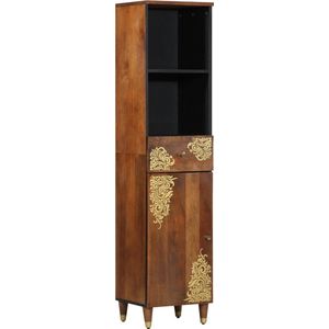 vidaXL - Dressoir - Massief Mangohout - Honingbruin - Met Lade en Planken