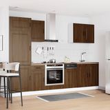 Vidaxl - 7-tlg. Küchenschrank-Set Kalmar Braun Eichen-Optik Holzwerkstoff