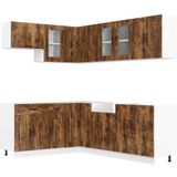 Vidaxl - 11-tlg. Küchenschrank-Set Kalmar Räuchereiche Holzwerkstoff
