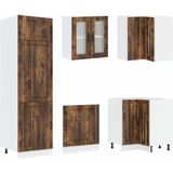 Vidaxl - 14-tlg. Küchenschrank-Set Lucca Räuchereiche Holzwerkstoff