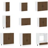 Vidaxl - 14tlg. Küchenschrank-Set Lucca Braun Eichen-Optik Holzwerkstoff