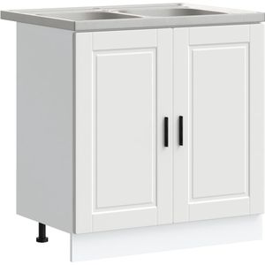VASAGLE Meuble sous Lavabo, Meuble de Salle de Bain, 3 Tiroirs Latéraux, 2 Compartiments