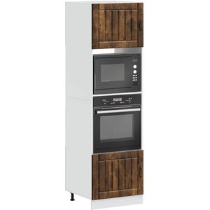 vidaXL - Lucca - Ovenkasten - Gerookt Hout - Duurzaam Materiaal