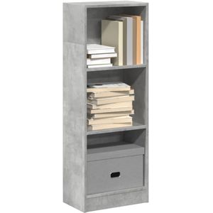 vidaXL - Boekenkast - 40x24x109 - cm - bewerkt - hout - betongrijs