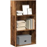 vidaXL Boekenkast 60x30x114 cm bewerkt hout oud houtkleurig