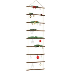 vidaXL Wanddecoratie laddervormig 50x150 cm naturel tak