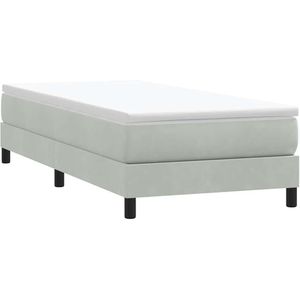Boxspringbett ohne Matratze Hellgrau 80x210 cm Samt Vidaxl