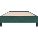 vidaXL - Boxspring - zonder - matras - fluweel - donkergroenx210 - cm