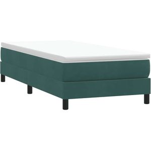 Boxspringbett ohne Matratze Dunkelgrün 90x210 cm Samt Vidaxl