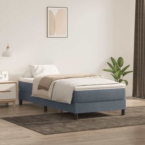 vidaXL Boxspringbett ohne Matratze Dunkelgrau 90x220 cm Samt