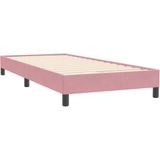 vidaXL - Boxspring - zonder - matras - fluweel - rozex220 - cm