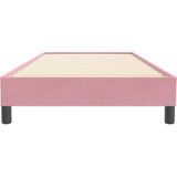 vidaXL - Boxspring - zonder - matras - fluweel - rozex220 - cm