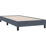 Vidaxl - Boxspringbett mit Matratze Dunkelgrau 80x210 cm Samt