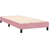 Vidaxl - Boxspringbett mit Matratze Rosa 90x220 cm Samt
