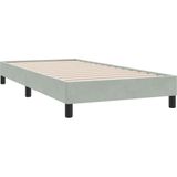 Vidaxl - Boxspringbett mit Matratze Hellgrau 90x210 cm Samt