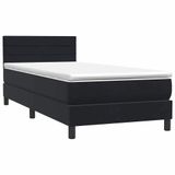Vidaxl - Boxspringbett mit Matratze Schwarz 90x210 cm Samt