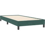Vidaxl - Boxspringbett mit Matratze Dunkelgrün 90x220 cm Samt