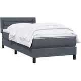 Boxspringbett mit Matratze Dunkelgrau 90x210 cm Samt vidaXL