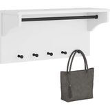 Wandgarderobe SANDNES Weiß 87x30x42 cm Massivholz Kiefer vidaXL