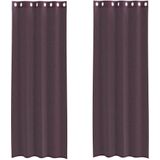 vidaXL Voile Vorhänge mit Ösen 2 Stk. Lila 140x300 cm