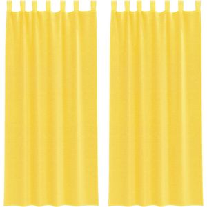 Vitrage - Geel - 100% Polyester - 2 Stuks