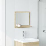 vidaXL - Badkamerspiegelkast - 40x11x37 - cm - bewerkt - hout - sonoma - eikenkleur