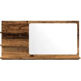 vidaXL Badkamerspiegelkast 90x11x45 cm bewerkt hout oud houtkleurig