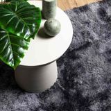 vidaXL Teppich Shaggy Hochflor NAVARRA Dunkelgrau 60x100 cm Polyester