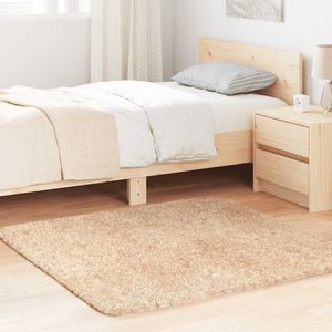 Vidaxl - Teppich Shaggy Hochflor navarra Beige 120x120 cm Polyester