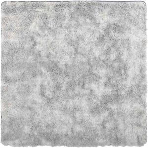 Vidaxl - Teppich Shaggy Hochflor navarra Hellgrau 120x120 cm Polyester