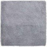 vidaXL Teppich Shaggy Hochflor NAVARRA Silbergrau 120x120 cm Polyester