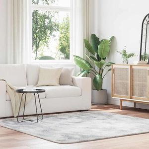 vidaXL Teppich Shaggy Hochflor NAVARRA Hellgrau 200x200 cm Polyester