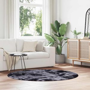 vidaXL Teppich Shaggy Hochflor NAVARRA Dunkelgrau 160x160 cm Polyester