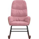 Schaukelstuhl Rosa Samt vidaXL