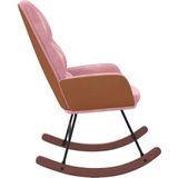Schaukelstuhl Rosa Samt vidaXL