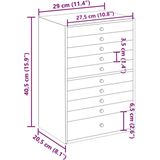 Sieradendoos - 10-Lagen - Fluwelen Voering - Ruime Opbergruimte