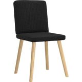 vidaXL - Eetkamerstoelen - 6 - st - stof - zwart