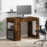 vidaXL Bureau - Bewerkt Hout - Gerookt Eiken - 102x62x77,5 cm
