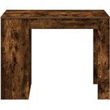 vidaXL Bureau - Bewerkt Hout - Gerookt Eiken - 102x62x77,5 cm