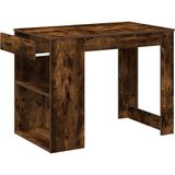 vidaXL Bureau - Bewerkt Hout - Gerookt Eiken - 102x62x77,5 cm