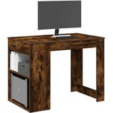vidaXL Bureau - Bewerkt Hout - Gerookt Eiken - 102x62x77,5 cm