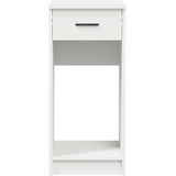 vidaXL - Computertorenstandaard - Wit - Bewerkt Hout - Met Lade