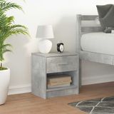 vidaXL - Nachtkastje - met - lade - 39x28x41 - cm - betongrijs