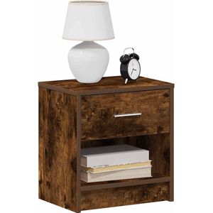 vidaXL Nachtkastjes 2 st met lade 39x28x41 cm gerookt eikenkleurig