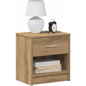 vidaXL Nachtkastje met lade 39x28x41 cm artisanaal eikenkleurig